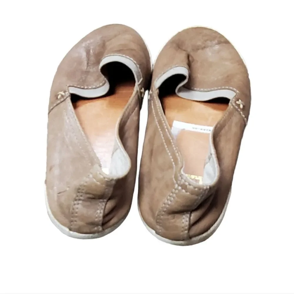 Frye Beige  Leather Slide Slip on Shoes